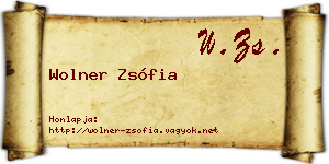 Wolner Zsófia névjegykártya